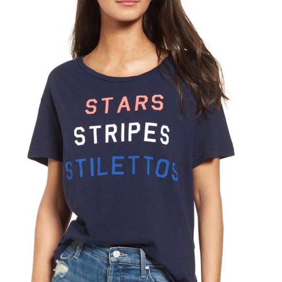 Sundry Tops - NWT sundry stars stripes stilettos tee